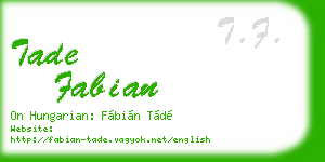 tade fabian business card